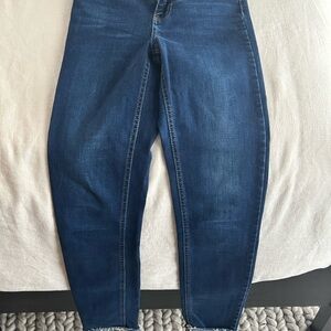 Naked long dark denim pants. Size 1. Frey styled cuffs.